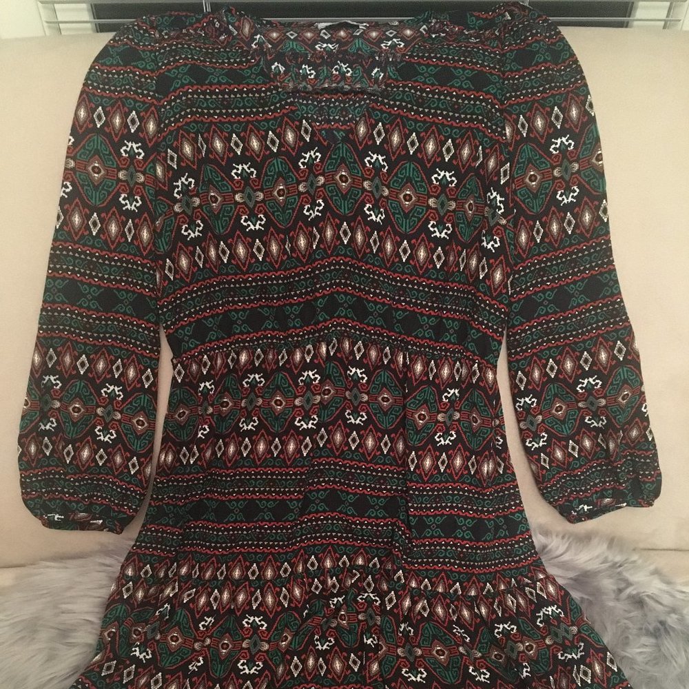 Patterned Boho Dress
